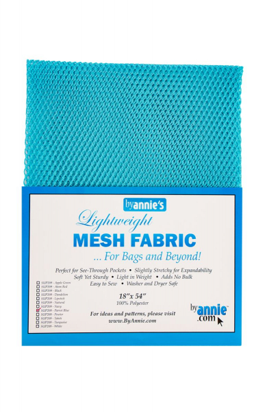 Netzstoff/ Lightweight Mesh Fabric by Annie's Parrot Blue